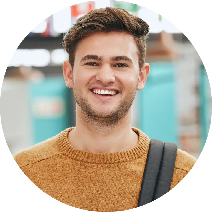 a male college student